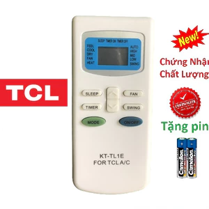 tay điều khiển remote từ xa điều hòa TCL -2-kèm pin-tay đầu bấm điều hòa TCL -2