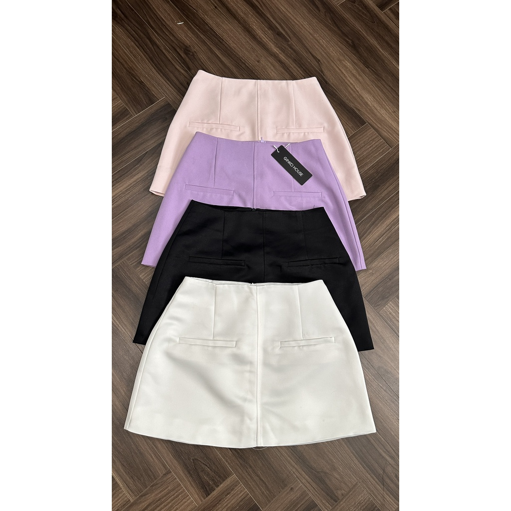 GINKO CLOTHING_Chân váy chữ A tôn dáng, dễ phối đồ nhiều phong cách gồm 4 màu may 3 lớp dày dặn_SET2304