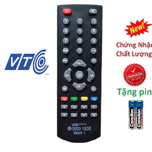 tay điều khiển remote từ xa đầu thu VTC-19001530-kèm pin-tay đầu bấm đầu thu VTC-19001530