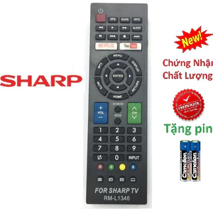 tay điều khiển remote từ xa TV Sharp UD RM-L1346-kèm pin-tay đầu bấm TV sharp UD RM-L1346