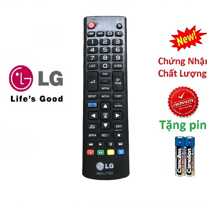 tay điều khiển remote từ xa tivi LG ngắn thường -1 RM-L1162-kèm pin