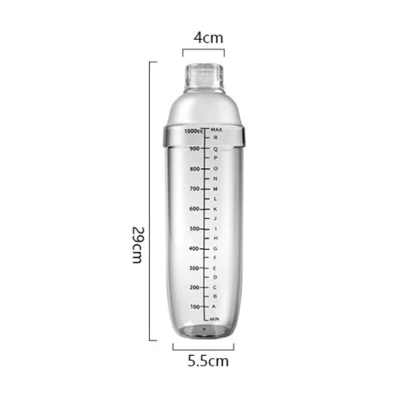 Bình lắc CockTail Shaker pha chế chất liệu nhựa cao cấp chia vạch tuyệt đẹp, dày dặn 320ml 460ml 600ml
