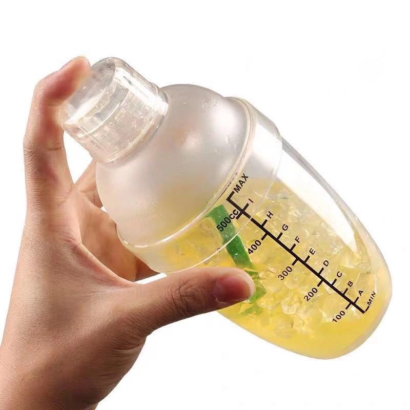 Bình lắc CockTail Shaker pha chế chất liệu nhựa cao cấp chia vạch tuyệt đẹp, dày dặn 320ml 460ml 600ml