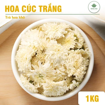 Hoa cúc trắng sấy lạnh 1kg, trà hoa cúc nguyên bông, bạch cúc khô, thơm, đẹp - Miha Tea