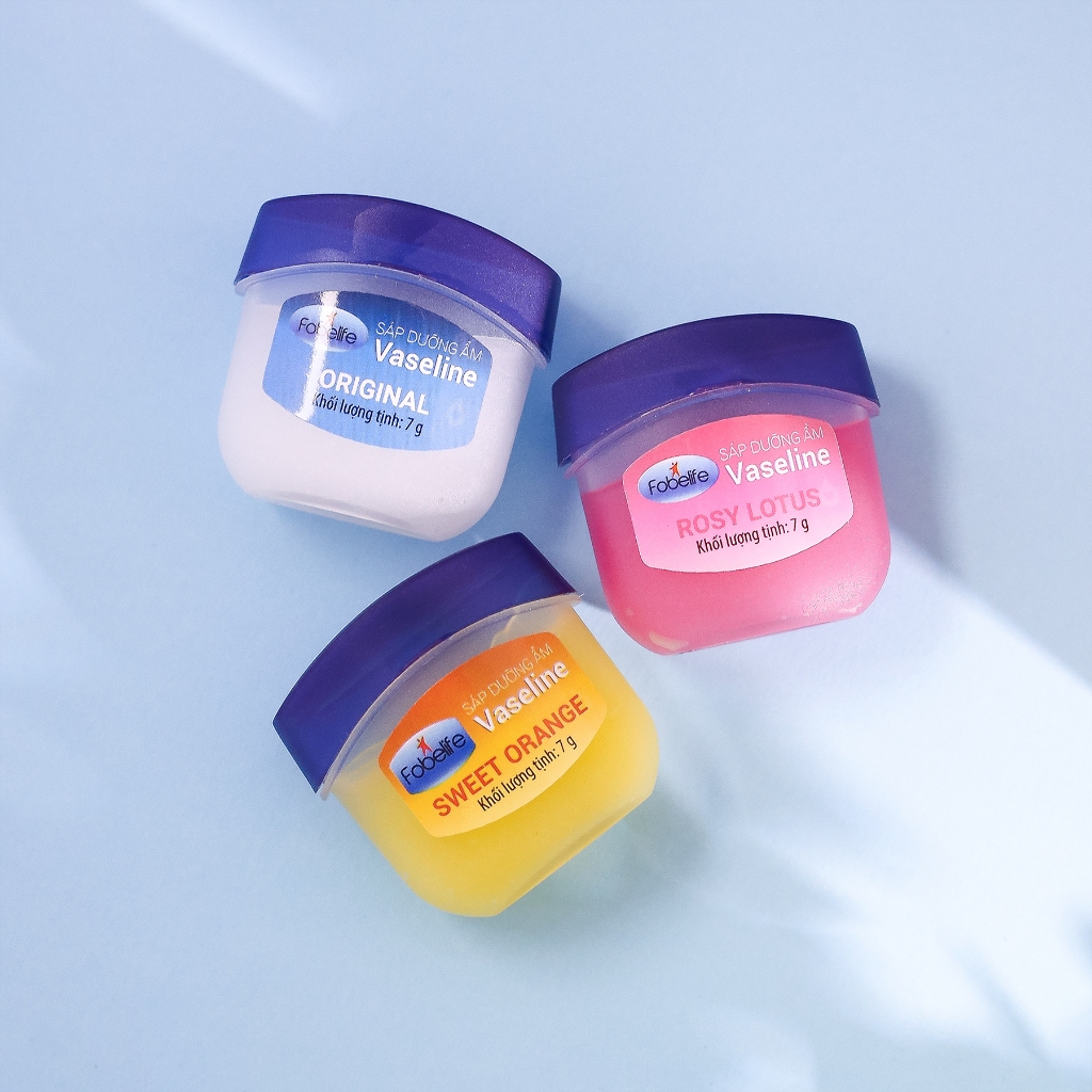 Sáp Dưỡng Môi Vaseline Fobelife Không Màu, Dưỡng Ẩm Giảm Tình Trạng Da Khô Nứt Nẻ N2 - Hũ 7g / 50g
