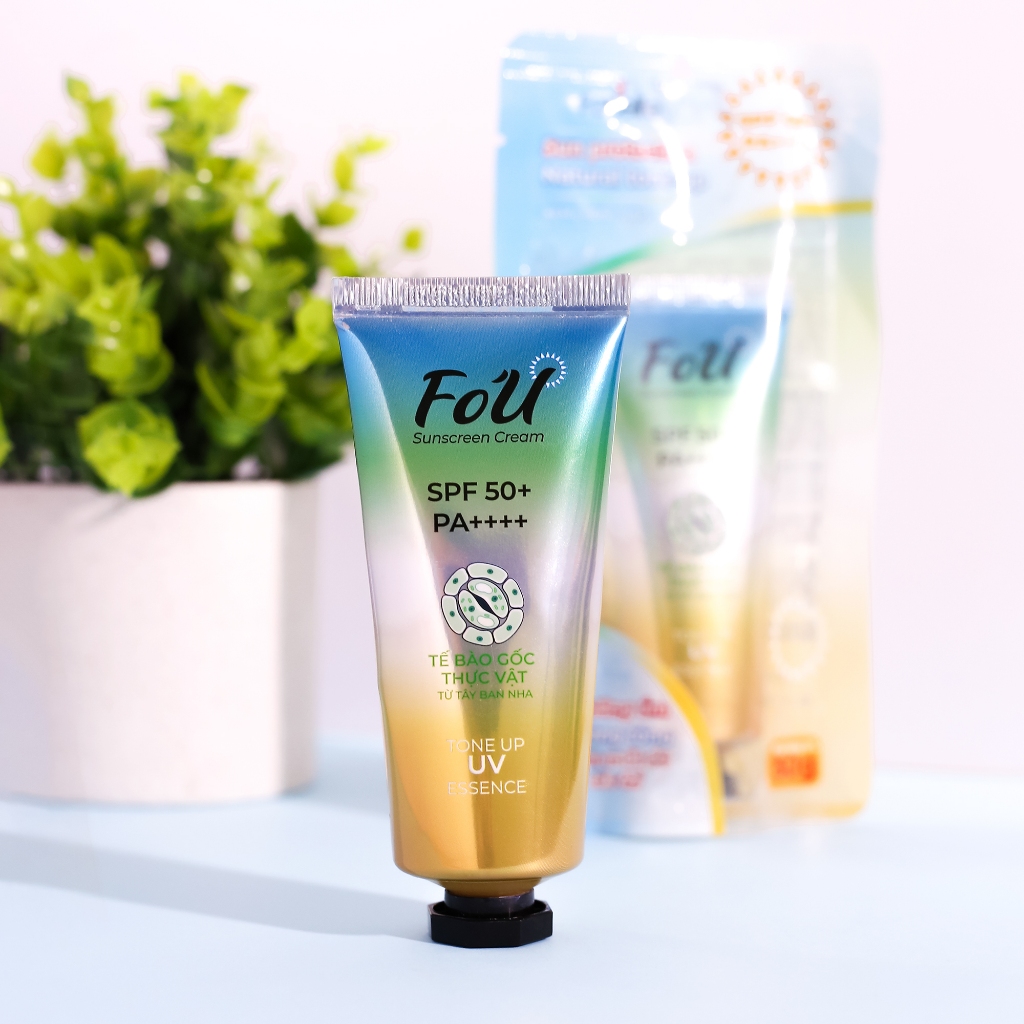Kem Chống Nắng Fo'U Fobe SPF50+ PA++++ Nâng Tone, Bảo Vệ Và Làm Mát Da, Không Gây Bết Dính N1