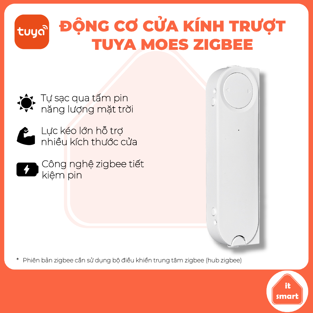 Động cơ cửa kính trượt Zigbee MOES