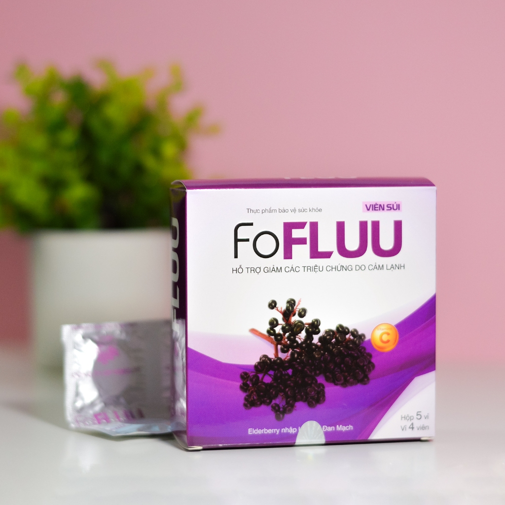 Viên Sủi Trái Cây FoFluu Fobe Giúp Giảm Nhanh Cảm Lạnh N1 - Hộp 20 Viên