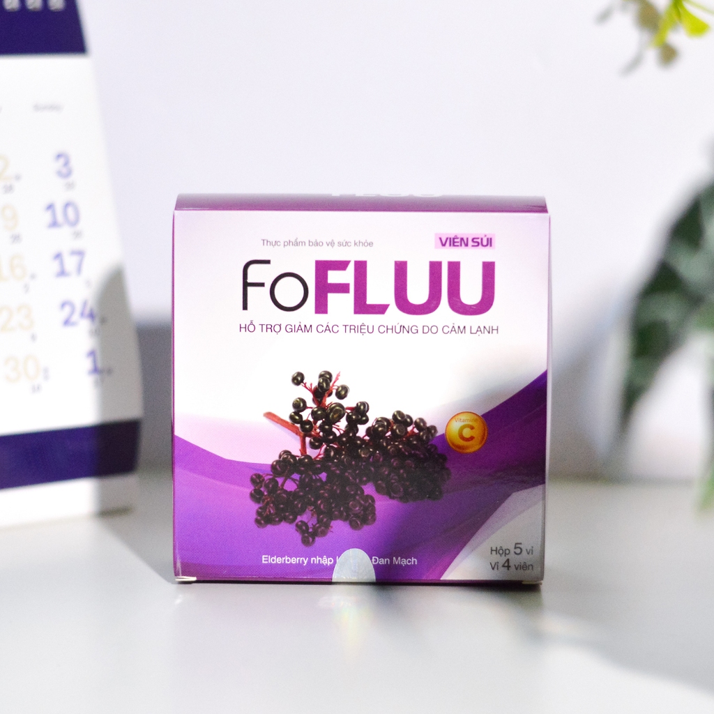 Viên Sủi Trái Cây FoFluu Fobe Giúp Giảm Nhanh Cảm Lạnh N1 - Hộp 20 Viên