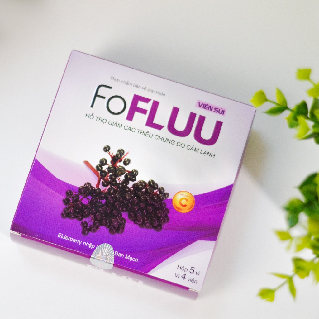 Viên Sủi Trái Cây FoFluu Fobe Giúp Giảm Nhanh Cảm Lạnh N1 - Hộp 20 Viên