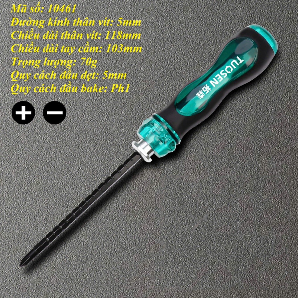 Tua Vít 2 Đầu Đảo Chiều Có Từ Tính Mạnh Tuosen