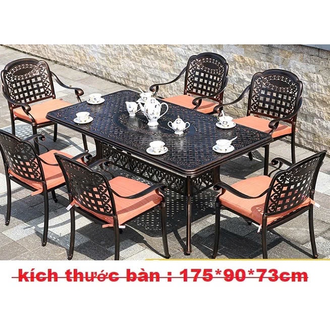 Bàn Ghế Nhôm Đúc Sơn Tĩnh Điện Nhập Khẩu Cao Cấp - Bộ bàn tròn sân vườn ngoài trời, bảo hành trọn đời không han gỉ