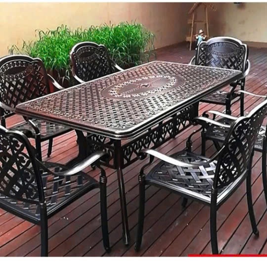 Bàn Ghế Nhôm Đúc Sơn Tĩnh Điện Nhập Khẩu Cao Cấp - Bộ bàn tròn sân vườn ngoài trời, bảo hành trọn đời không han gỉ