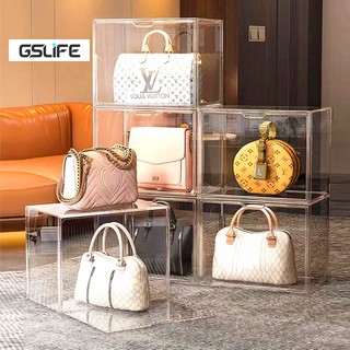 GSlife Acrylic Hộp Mica Hộp Nhựa Trong Suốt Hộp Đựng Giày Trưng Bày Túi Xách Nắp Nam Châm Chất Lượng Cao