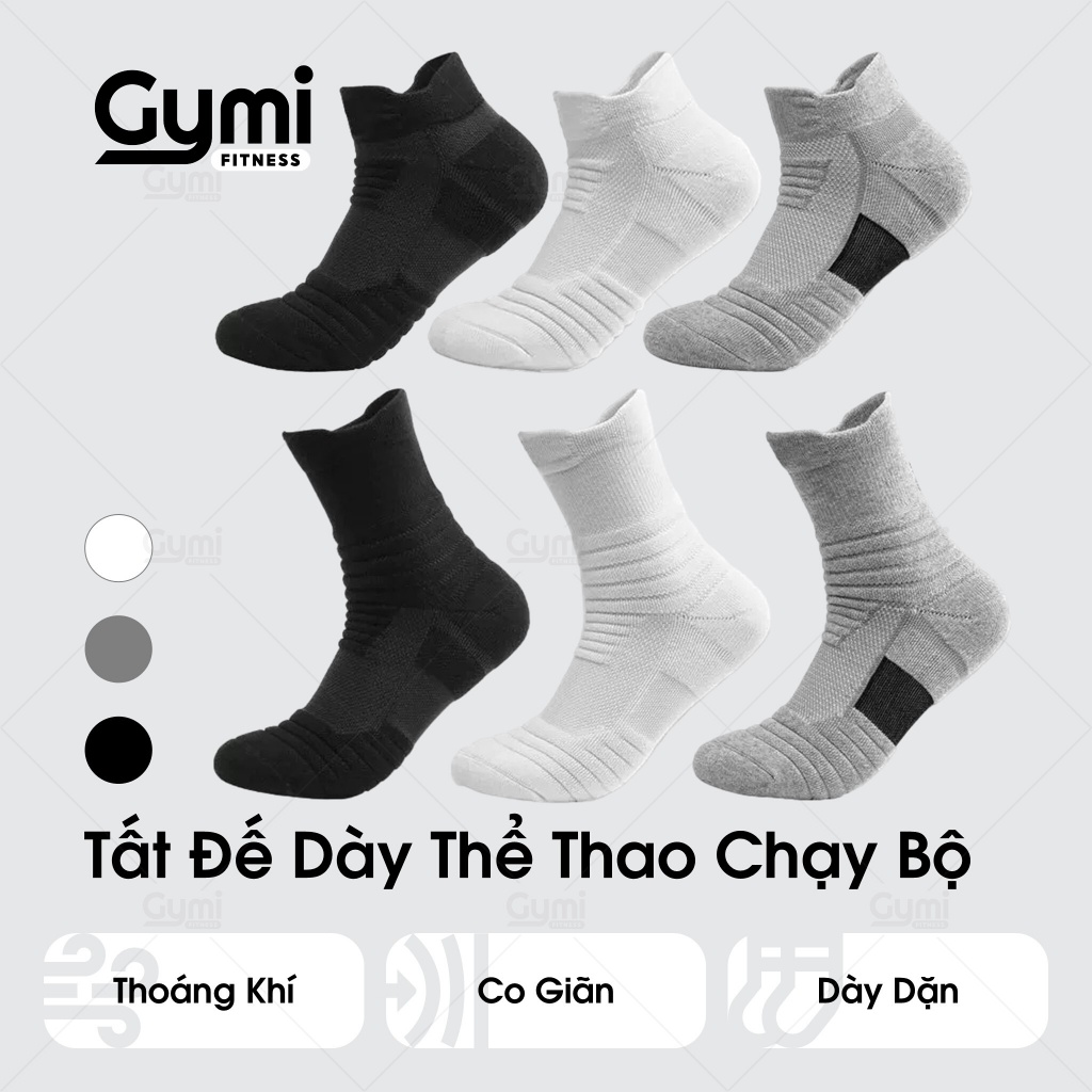 Vớ Thể Thao Đế Dày Cho Nam - Chạy Bộ, Bóng Rổ, Bóng Đá, Đạp Xe - Vo-ChayBo