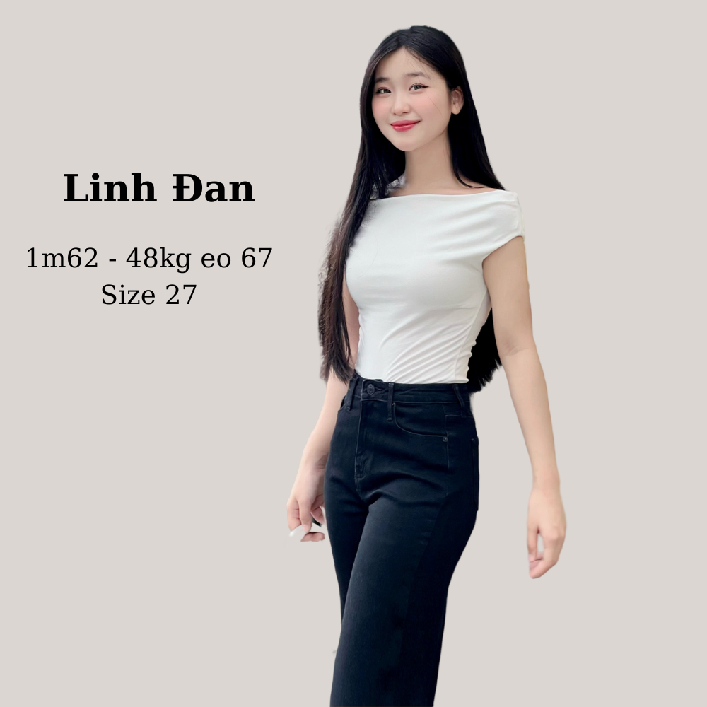 Ảnh TTTHAO- Quần jean nữ ống suông dài 99cm VNXK Vải cotton co giãn cao cấp QJ273 2