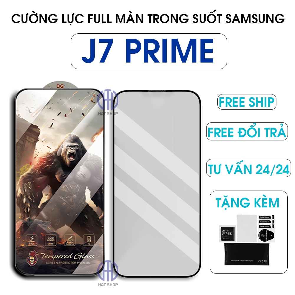 Kính cường lực điện thoại Samsung Galaxy J7 Prime trong suốt full màn ...