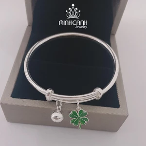 Vòng Bạc Trẻ Em Khắc Tên Mix Charm Sơn Màu - Minh Canh Jewelry