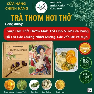 SET HỘP 30 gói trà TRÀ THƠM HƠI THỞ, Trà Thảo Mộc Thiên Nhiên - Trà Hoa Thơm Hơi Thở T18
