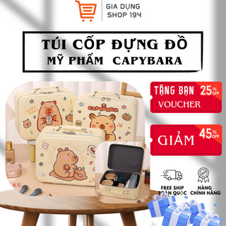 Túi cốp đựng đồ mỹ phẩm siêu hoạ tiết chuột capybara cute mẫu mới