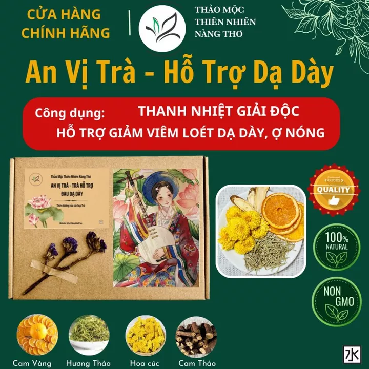SET HỘP 30 Gói Trà AN VỊ TRÀ - HỖ TRỢ DẠ DÀY, Trà Thảo Mộc Thiên Nhiên, Tốt cho hệ tiêu hóa, Giảm Cân T27