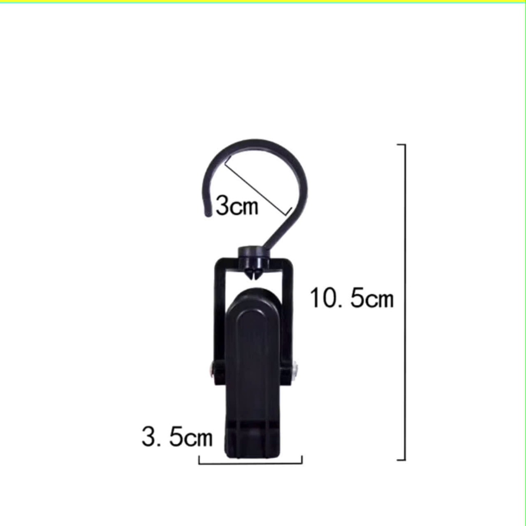 10  MÓC KẸP NHỰA XOAY 360,  Móc Kẹp Nhựa Phơi Nón, Tất, Khăn Đa Năng, Chất Liệu Cứng Cáp, Chắc Chắn - MA: KEPMOC360