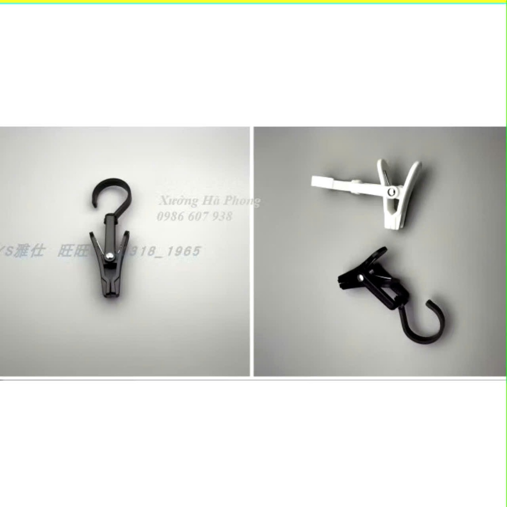 10  MÓC KẸP NHỰA XOAY 360,  Móc Kẹp Nhựa Phơi Nón, Tất, Khăn Đa Năng, Chất Liệu Cứng Cáp, Chắc Chắn - MA: KEPMOC360