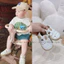 Giày tập đi cho bé có đế chống trơn trượt màu be trắng basic cho bé yêu