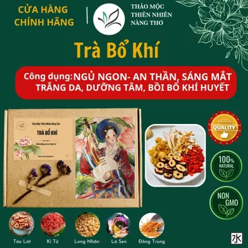 SET HỘP 30 Gói Trà BỔ KHÍ - Trà Thảo Mộc Thiên Nhiên - Trà Hoa - Trà Bổ Khí- Bồi Bổ Khí Huyết - Ngủ Ngon - Sáng Mắt T32