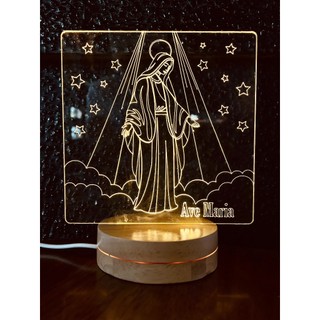 [Công Giáo] Đèn Trang Trí  - Phòng Ngủ - Bàn Làm Việc - Khắc laser led sáng-Khắc tên [inbox]