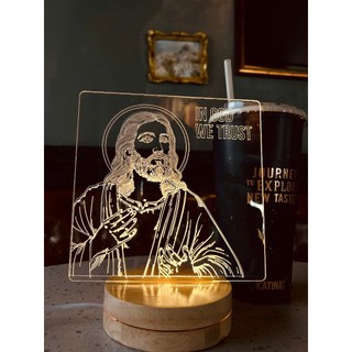 [Công Giáo] Đèn Trang Trí  - Phòng Ngủ - Bàn Làm Việc - Khắc laser led sáng-Khắc tên [inbox]