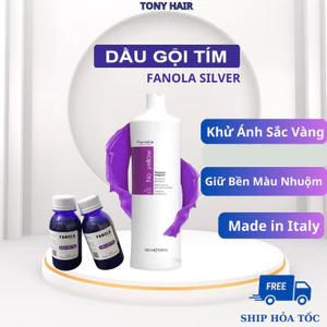 Dầu gội tím FANOLA YELLOW - KHỬ ÁNH VÀNG - giữ màu cho tóc tẩy nhuộm _ Tony Hair
