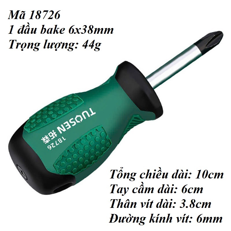 Tua Vít Lùn Tuosen 1 Đầu và 2 Đầu