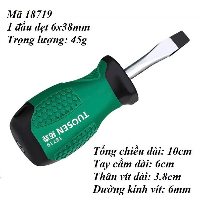 Tua Vít Lùn Tuosen 1 Đầu và 2 Đầu