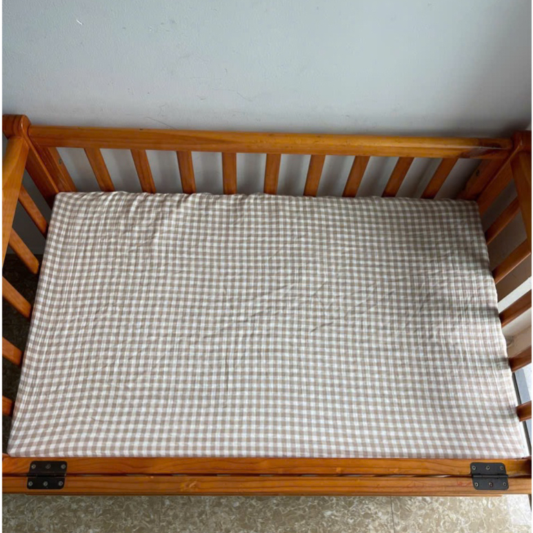 [CÒ BABY KT100] Ga/Drap Xô Muslin Chun CÒ BABY Bọc Đệm, Giường, Nôi, Cũi Cho Bé kích thước lớn