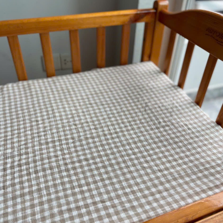 [Cò Baby KT70] GA CHUN MUSLIN ĐA NĂNG, NỆM, GIƯỜNG, CŨI CHO BÉ