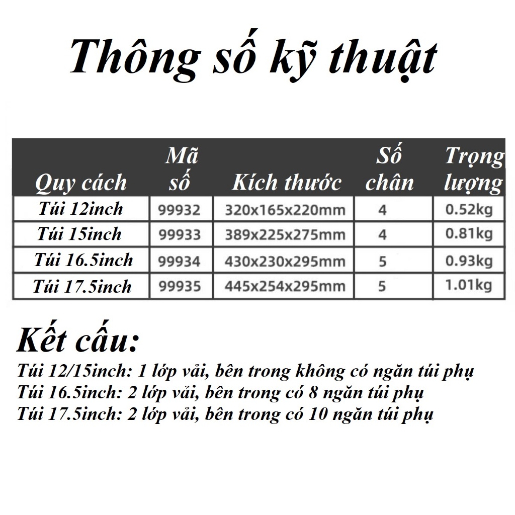Túi Đồ Nghề Cao Cấp Tuosen Chống Mưa Chống Xước