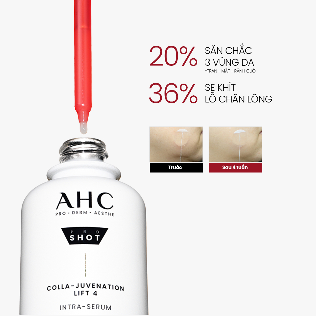 Ảnh [AHCxĐộc quyền HANNAH] Tinh chất serum nâng cơ săn chắc/ cấp ẩm căng bóng/ mờ nám sáng da AHC 40ML 2