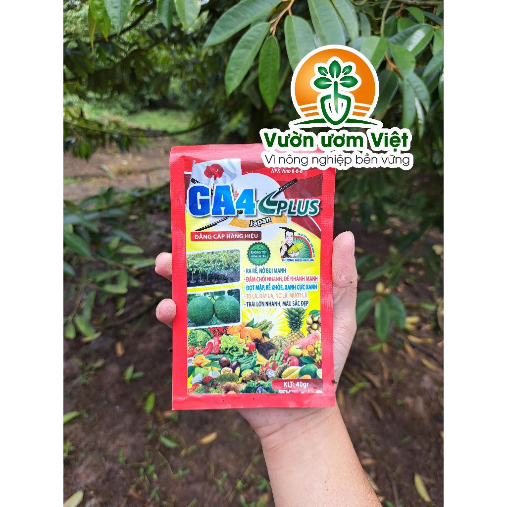 Phân bón lá GA4 PLUS JAPAN dưỡng lá cứng cáp và bộ rễ khỏe mạnh, chính hãng - 40gr