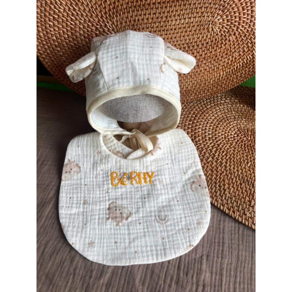 YẾM CHỮ U XÔ MUSLIN 5 LỚP STYLE HÀN QUỐC CHO BÉ ĂN DẶM, GIÚP GIỮ ẤM