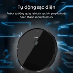 Robot Hút Bụi Lau Nhà Tự Động Kaw - Pin 2600mAh, Lực Hút 3200Pa, Diện Tích Làm Sạch 200m2, Kết Nối Điện Thoại Thông Minh — ảnh 2