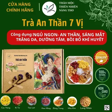 Hộp 30 Gói Trà An Thần Ngủ Ngon Giảm Stress - Thanh Lọc Cơ Thể - Trà Dưỡng Nhan 7 Vị Nấm Đông Trùng Ngủ Ngon T42