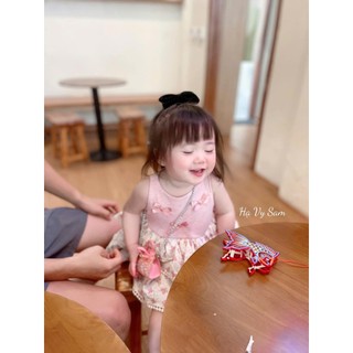 VÁY HỒNG NƠ - Babybeer Design- độc quyền- hàng loại 1- ngắn lộ CHIP ai thích dài đến gối thì ko nên mua