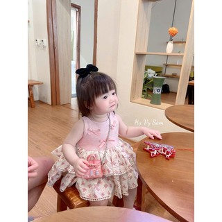 VÁY HỒNG NƠ - Babybeer Design- độc quyền- hàng loại 1- ngắn lộ CHIP ai thích dài đến gối thì ko nên mua