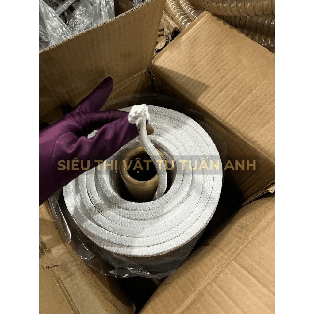 [DÂY TẾT AMIANG TEFLON TRẮNG giá mét] DÂY AMIANG MÀU TRẮNG TEFLON PTFE ...