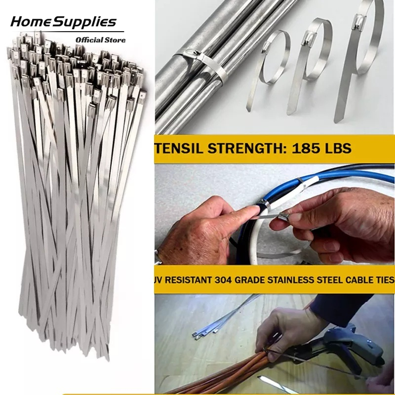 Dây rút inox 304 , bịch 100 sợi, Set 100 pcs Dây thít inox, dây rút ...