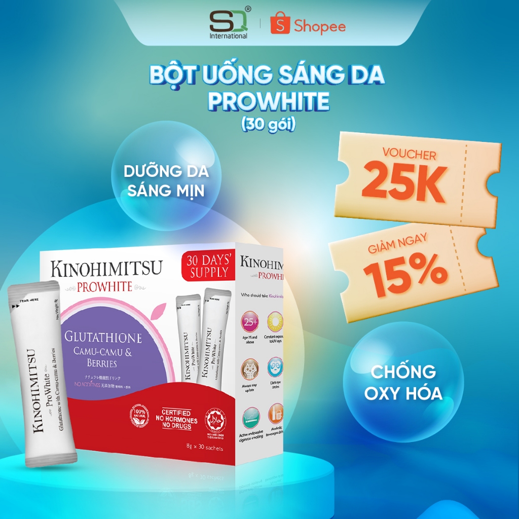 kinohimitsu glutathione Glow from within with Prowhite  Packed with Glutathione, Camu-Camu and Maqui Berry, it helps fade spots and fight oxidative stress for healthier, brighter skin! Get yours now at #WatsonsMalaysia STORES Bt ung sng da, khe