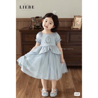 [B&G] Đầm công chúa lụa hàn thêu 3D tùng nhún 5 lớp von lưới cho bé gái 1-10 tuổi