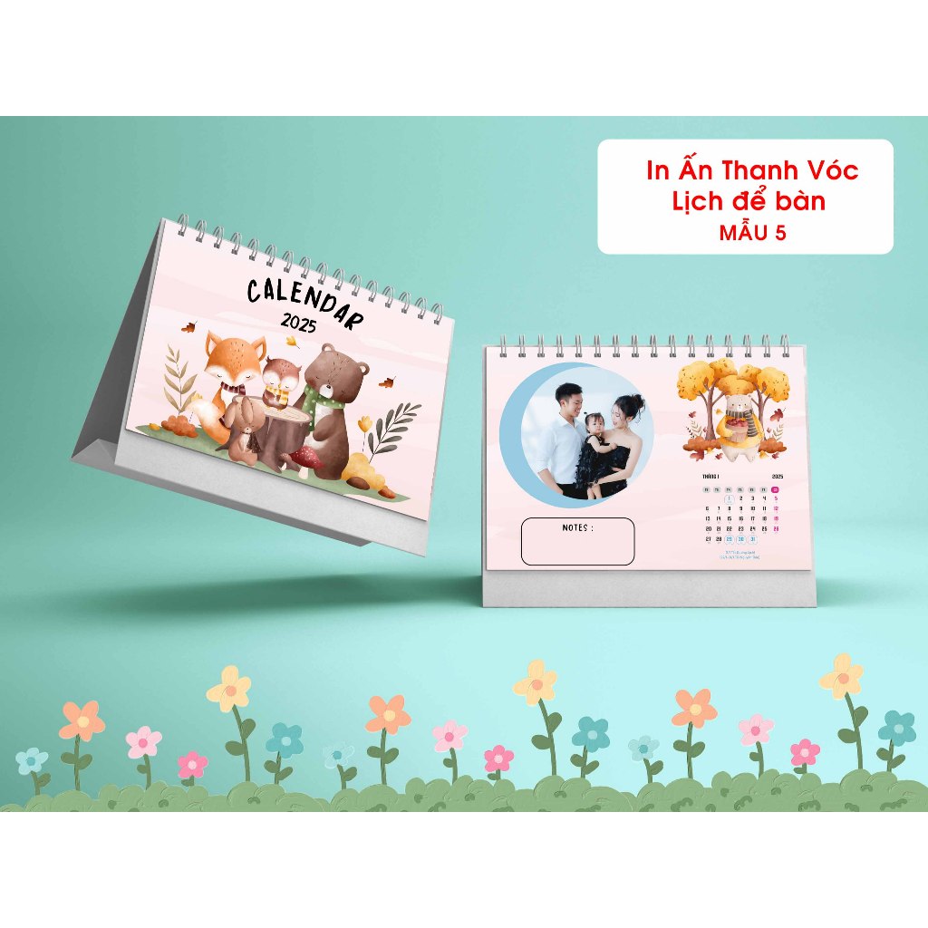 Lịch để bàn 2025- Thiết kế theo yêu cầu