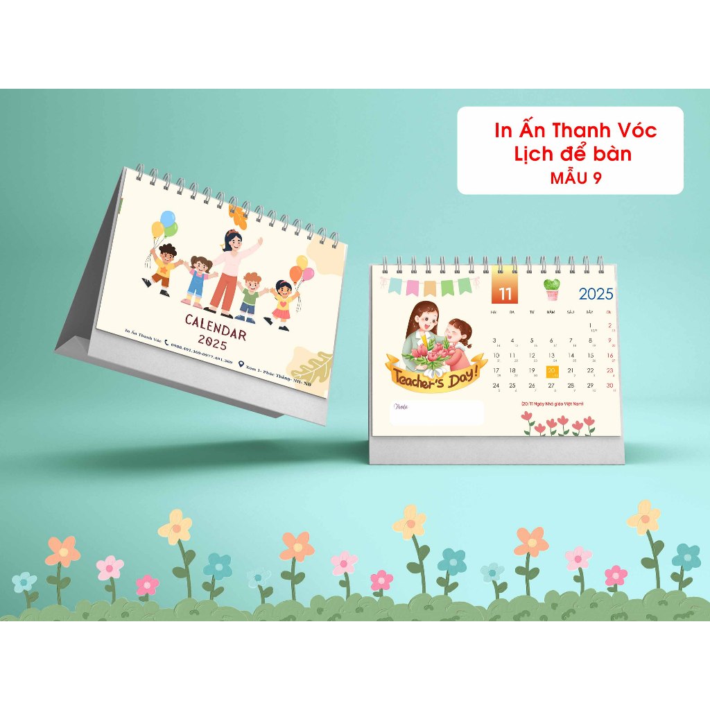 Lịch để bàn 2025- Thiết kế theo yêu cầu